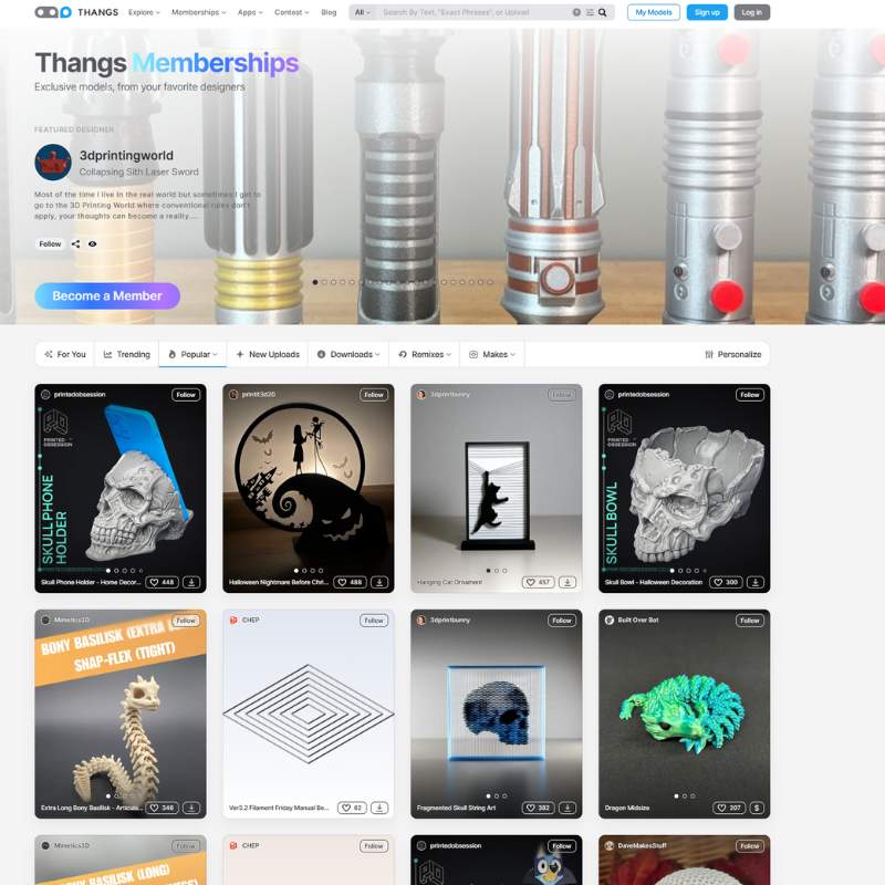 Unfolding the Universe of 3D Models on Thangs.com