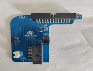 The MINGDA Magician X2 X-axis Adapter Board – Signal Interface in blue, labeled "MINISDA P/N: MS-168 V1.2," features multiple connectors and is ideal for upgrading your Mingda 3D printer.