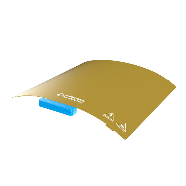 Flashforge's PEI Magnetic and Flexible Build Plate for Adventurer4 features a blue magnetic base, enhancing print adhesion for seamless 3D printing.