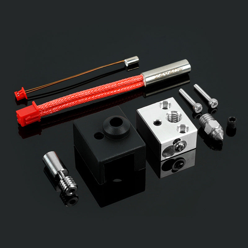 A 3D printing kit from 3D Printing Perth - Cirrus Link, the Ender3 S1 Spirit TC4 Throat Copper Plated Nickle Plated CuCrZr Nozzle 300C Print Head Kit, includes components like a heater cartridge, thermistor, heat block, nozzle, and screws.