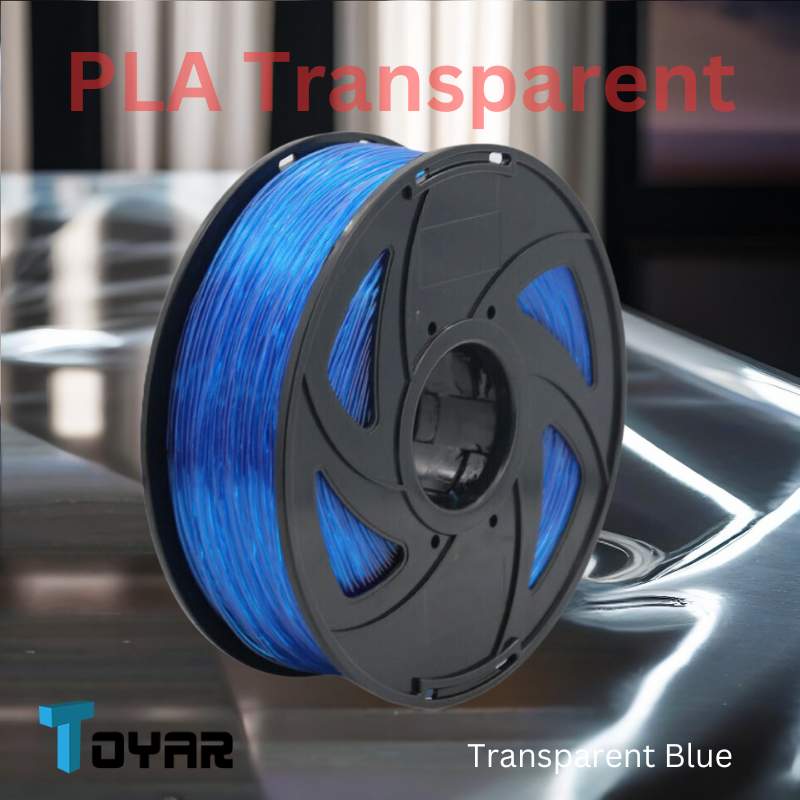 A spool of Toyar PLA (Transparent) 1.75mm 3D Printing Filament for eco-friendly 3D printing.