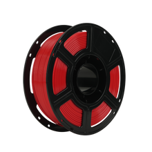 A black plastic spool of Flashforge PETG Pro 1.75mm 3D Printing Filament, known for its mechanical strength, is shown in red against a plain white background.