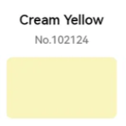 A color swatch labeled "Cream Yellow No.102124" displays a pale yellow shade, perfect for selecting Flashforge PLA Matte 1.75mm 3D Printing Filament - Matte Colour for your next project.