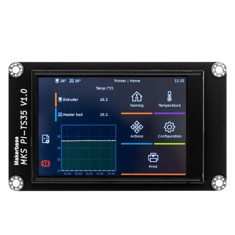 The MakerBase MKS PI_TS35 is a touch screen display with a number of different functions, ideal for 3D printing.
