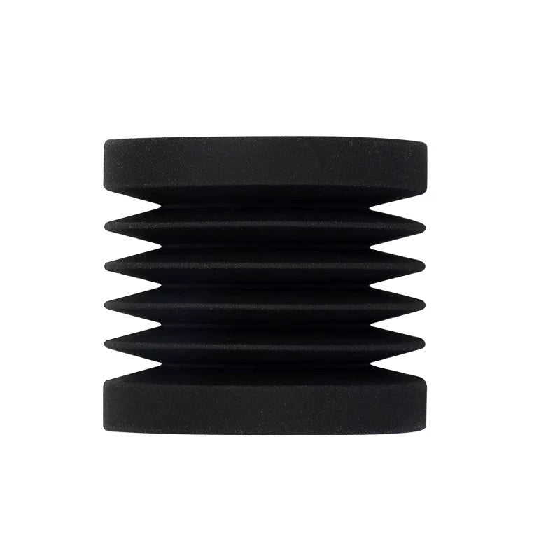 Bambu Lab X1/P1P Anti-Vibration Printer Foot Pads feature black accordion-style rubber bellows with circular ends, engineered for enhanced 3D printer stability, and are displayed on a white surface.