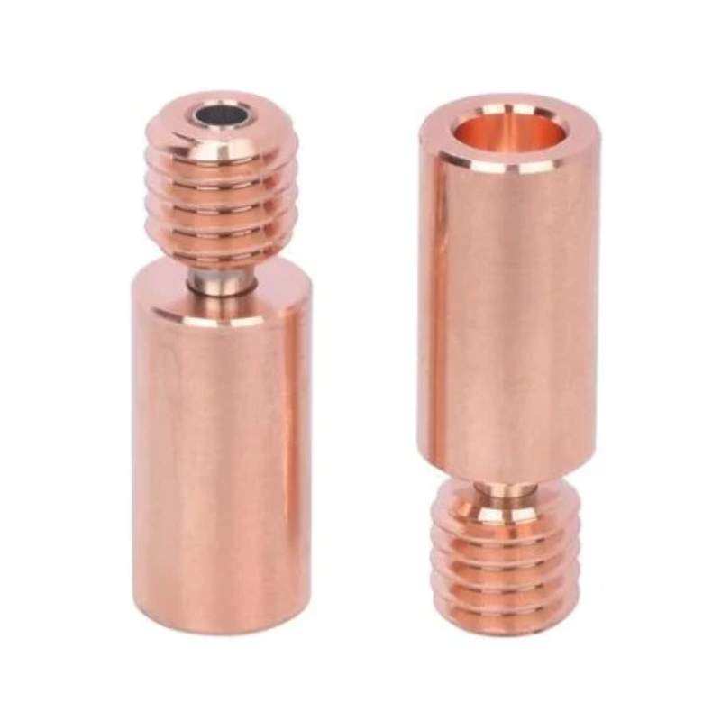 A pair of Flsun V400 Bi-Metal All-Metal Smooth Throats on a white background, showcasing the high-speed FLSUN 3D printer.