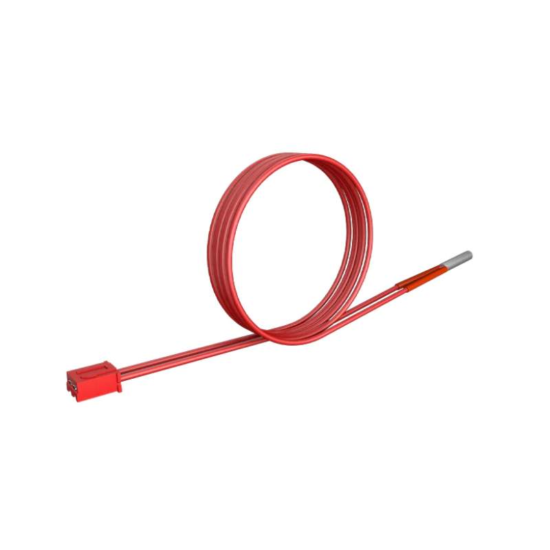 A red thermometer with a wire attached to it, used in conjunction with a FLSUN heater cartridge for the FLSUN V400 3D printer.