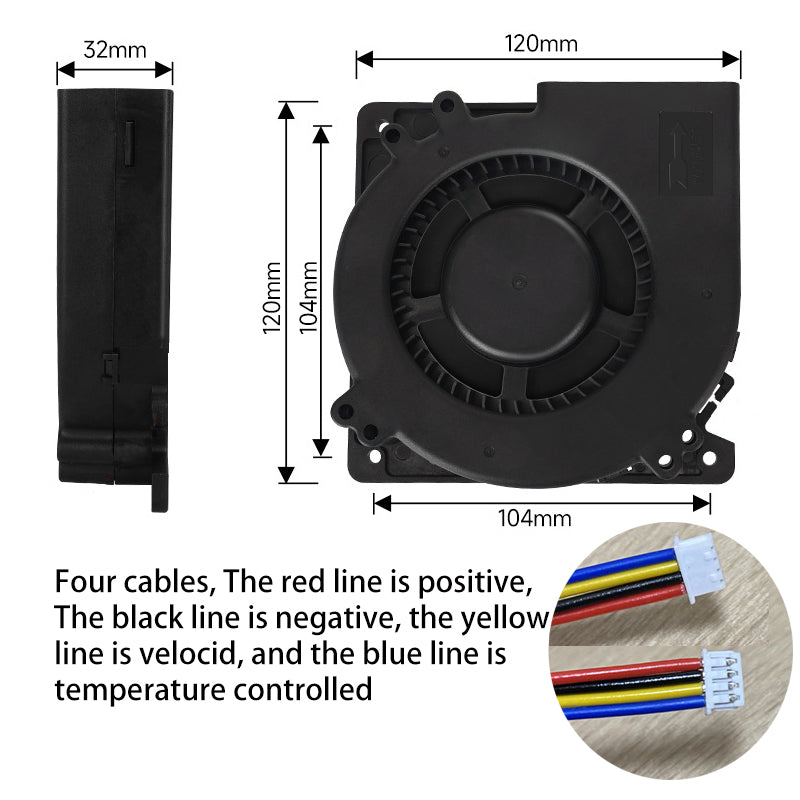 Cooling Fan 12032 - 24V Dual Ball Bearing for Bambu Lab P1 Series