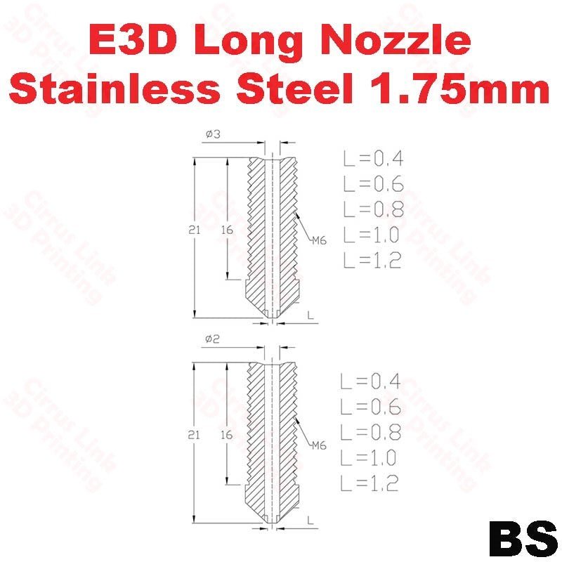 High-performance E3D Volcano SS M6 threaded nozzle for efficient 3D printing. Durable and reliable. 120 chars