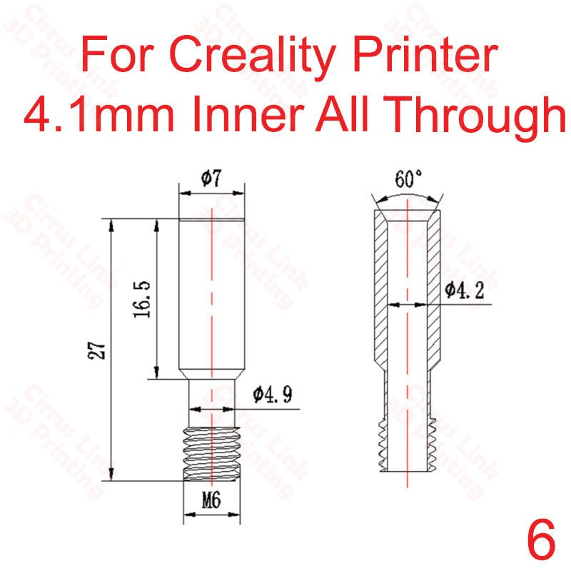 Throat for Creality CR10 Smooth 27mm long - Optimize your 3D printing experience with this high-quality throat for Creality CR10.