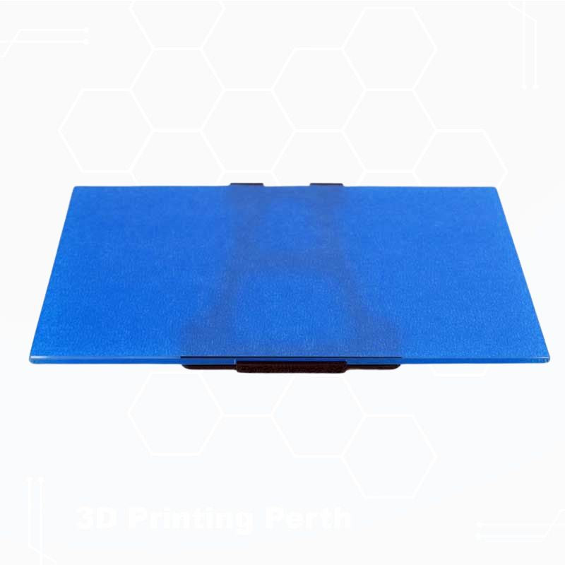 Kapton Blue tape surface selling in Perth, on top of a build platform.