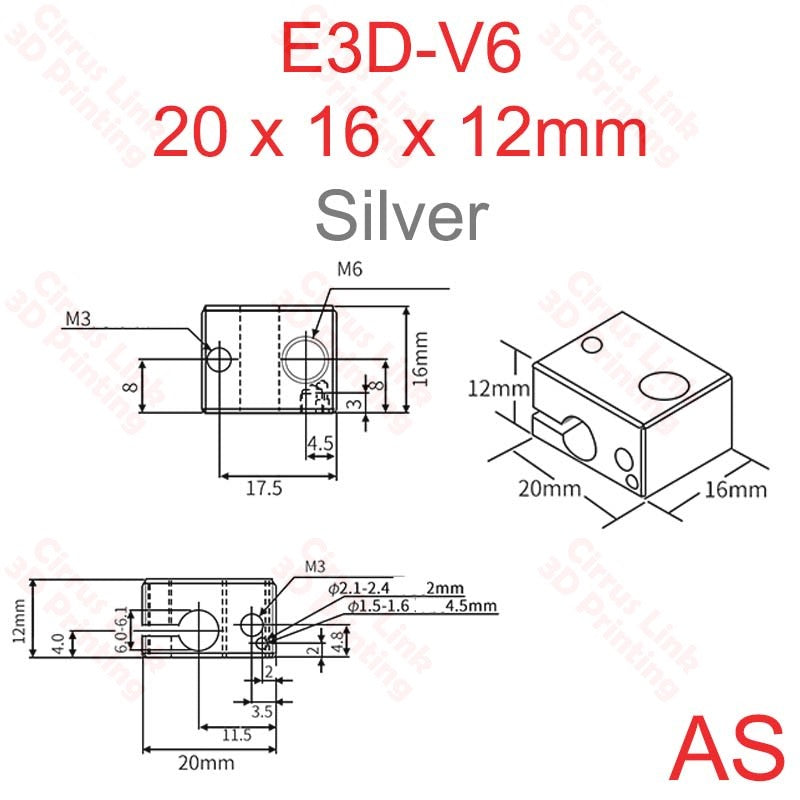 Look for a good quality e3d - v6 heating block in PERTH, Western Australia for sale!