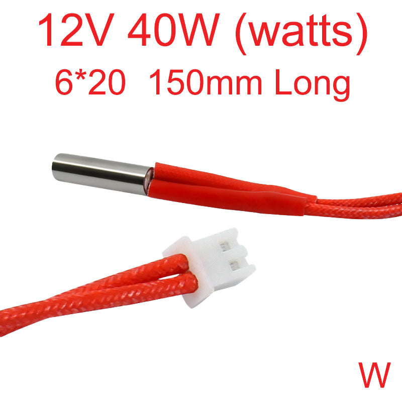 Ceramic Heater Cartridge 2 pins XH2.54 connector - High-performance heating element for efficient warmth.