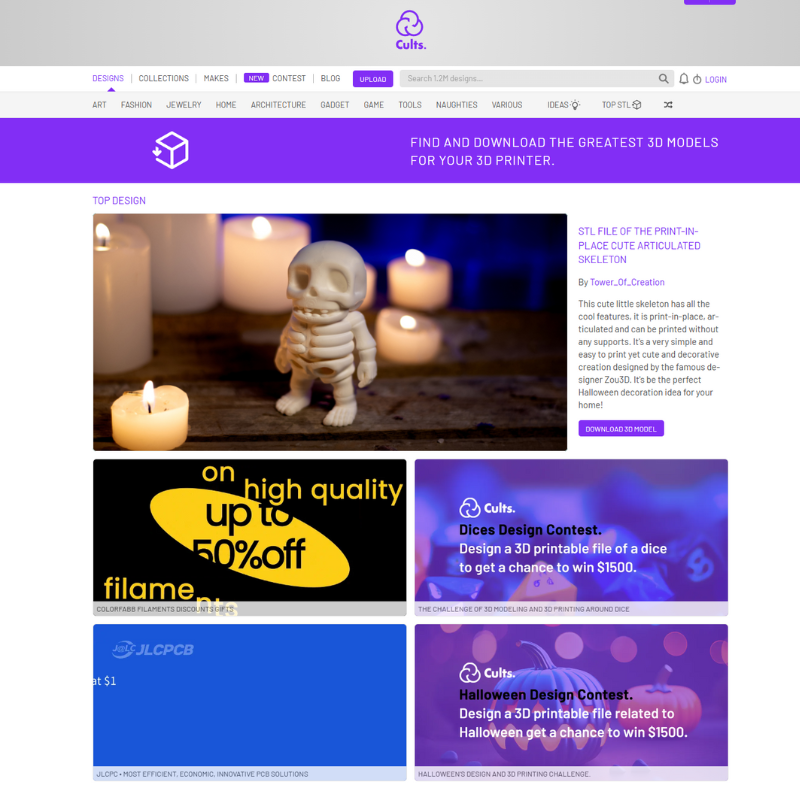 an image of a purple and white web page