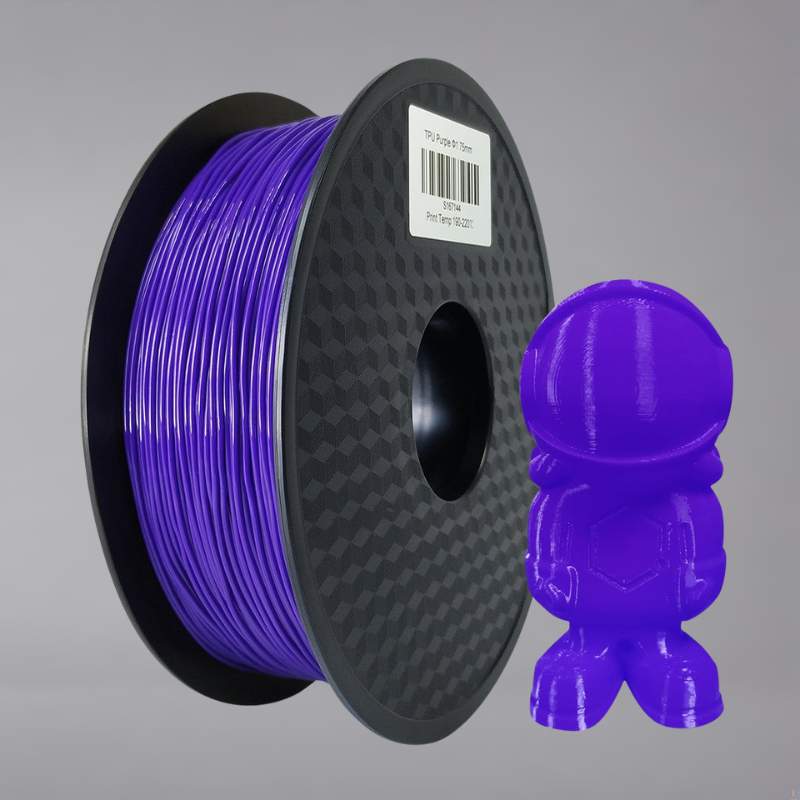 Purple pla filamant with a spool.