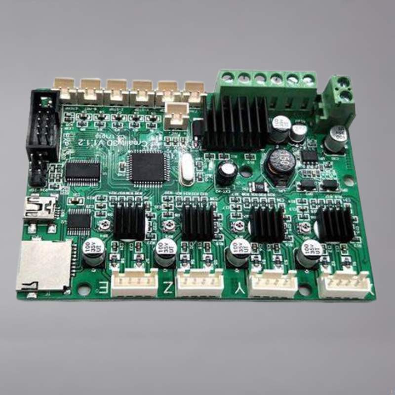 A pcb board with a number of electronic components on it.