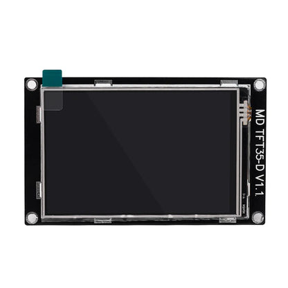 The MINGDA 3.5-Inch LCD Touchscreen for Magician X2 features a black display and a green pull tab in the top left corner, and serves as the printer’s control module.