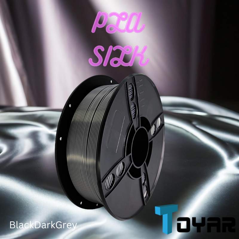 A spool of eco-friendly Toyar PLA Silk Standard Colour 1.75mm 3D Printing Filament on a silver surface.