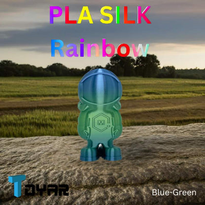 Toyar PLA Silk Rainbow Filament for vibrant and varied 3D creations.