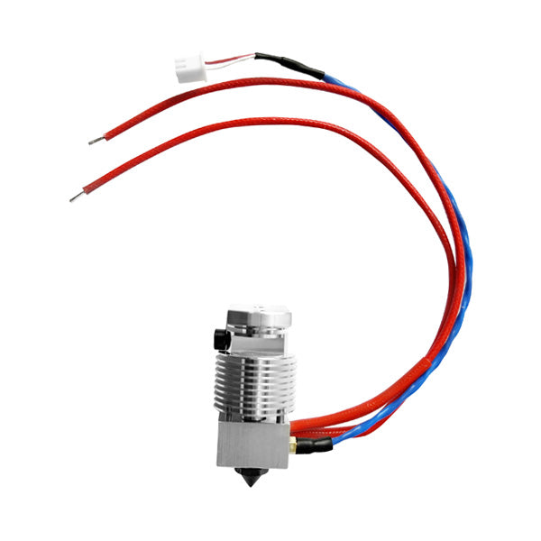 The Flashforge Standard 0.4mm Nozzle Assembly for the Creator 3 Pro 3D Printer includes two red and blue wires, ensuring precise 3D printing.