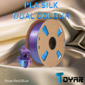 Filament - Toyar PLA Silk Dual Colour 1.75mm 3D Printing Filament for eco-friendly 3D printing.