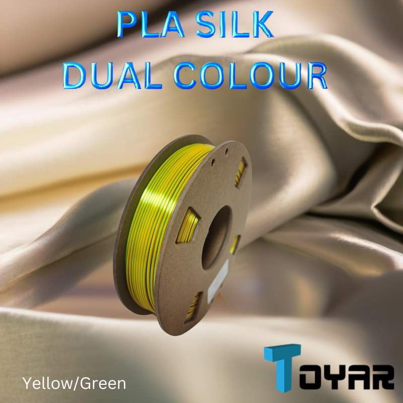 Toyar PLA Silk Dual Colour filament that is eco-friendly for 3D printing.