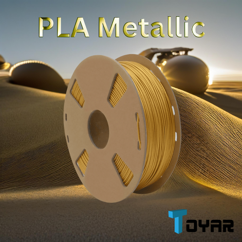 A Toyar PLA Metallic 1.75mm 3D Printing Filament adds an industrial touch to the desert scenery.