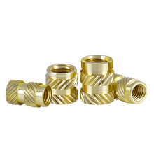 The Twill Knurled Copper Nut by 3D Printing Perth - Cirrus Link is ideal for 3D printing projects, featuring threaded inserts with spiral grooves arranged in a group.