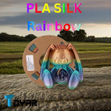 Toyar PLA Silk Rainbow filament.