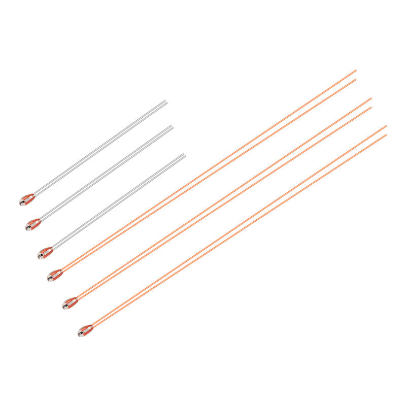 A set of long, thin rods with pointed tips, including three silver and five copper-colored ones arranged in pairs plus one extra copper. These pair well with the 3D Printing Perth - Cirrus Link NTC Thermistor 100K 100 Ohm MK2A High Precision Sensor for accurate measurements.