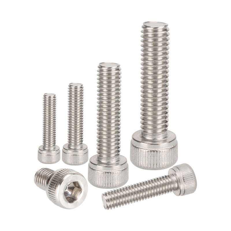 The 3D Printing Perth - Cirrus Link Stainless Steel Hexagon Socket Screws, 304 Grade M3 with a 3mm diameter, are arranged upright. Ideal for 3D printer assembly, their varied lengths suit versatile applications.