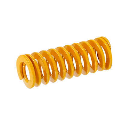 The ASR 3D Printer Bed Leveling Spring – Yellow, 26mm Height is shown on a white background, ideal for heated bed leveling and vibration dampening in 3D printer applications.