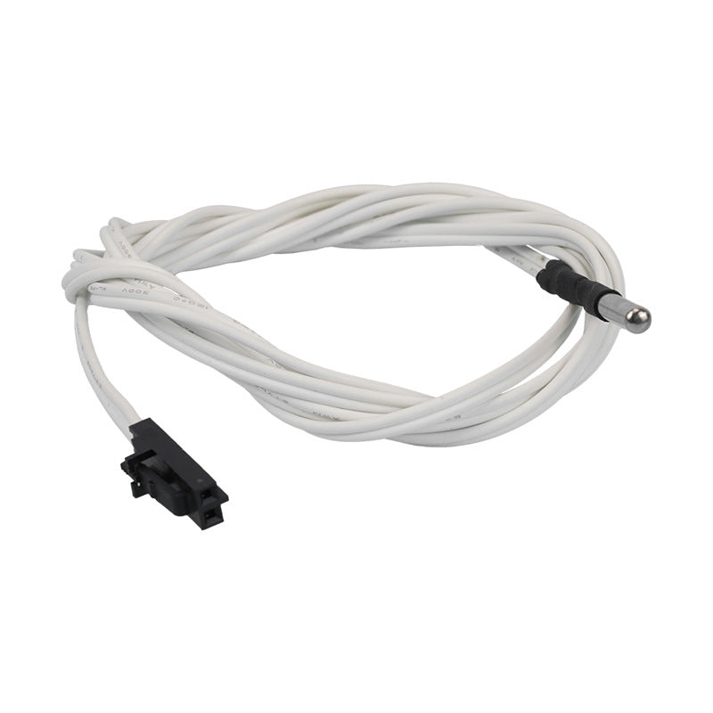 The 3D Printing Perth - Cirrus Link Prusa i3 MK3S Voron 2.4 Thermistor and Thermocouple Sensor features a 1-meter coil with a black connector and cylindrical plug, ideal for your setup.