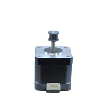A FLSUN QQ-S Pro stepper motor with wheel on a white background.