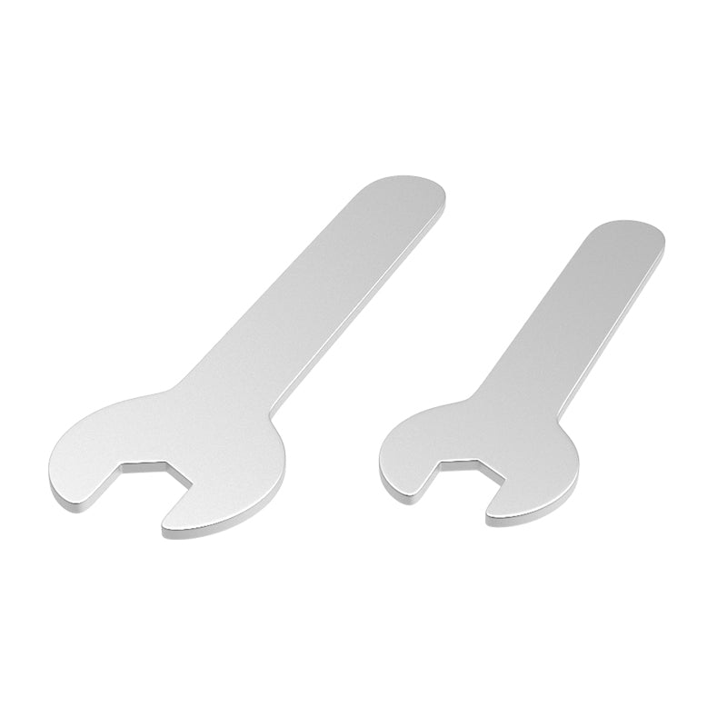 Two ASR Fixed-Size Spanners for 3D printer nozzle installation are placed side by side on a white background, ideal for MK8 or E3D V6 nozzle maintenance.