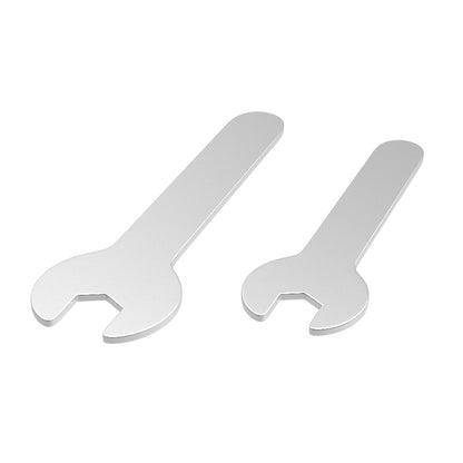 Two ASR Fixed-Size Spanners for 3D printer nozzle installation are placed side by side on a white background, ideal for MK8 or E3D V6 nozzle maintenance.