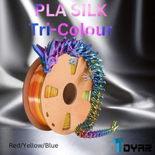 Toyar PLA Silk Tri Colour 1.75mm 3D Printing Filament for 3D printing.