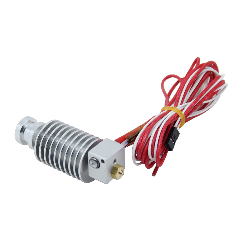 3D Printing Perth - Cirrus Link's V5 Short Extruder Head Direct Drive 0.4mm comes with a nozzle that includes cooling fins and is wrapped in red and white wires, ensuring precise performance.