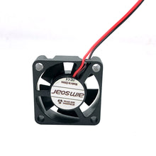 The image features a compact black DC 12V Fan 3010, measuring 30x30x10mm, by 3D Printing Perth - Cirrus Link. It has a label and is connected by red and black wires, all set against a plain white background.