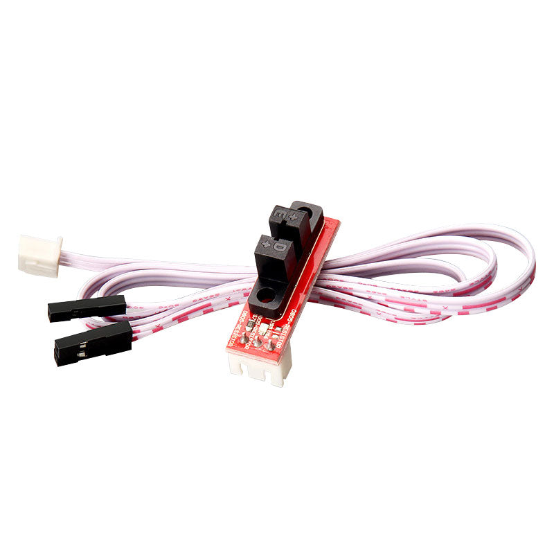 The Optical Endstop with 3 Pin 50CM Cable for Limit Control by 3D Printing Perth - Cirrus Link is essential for any 3D printer setup, featuring red and white cables with black plugs.