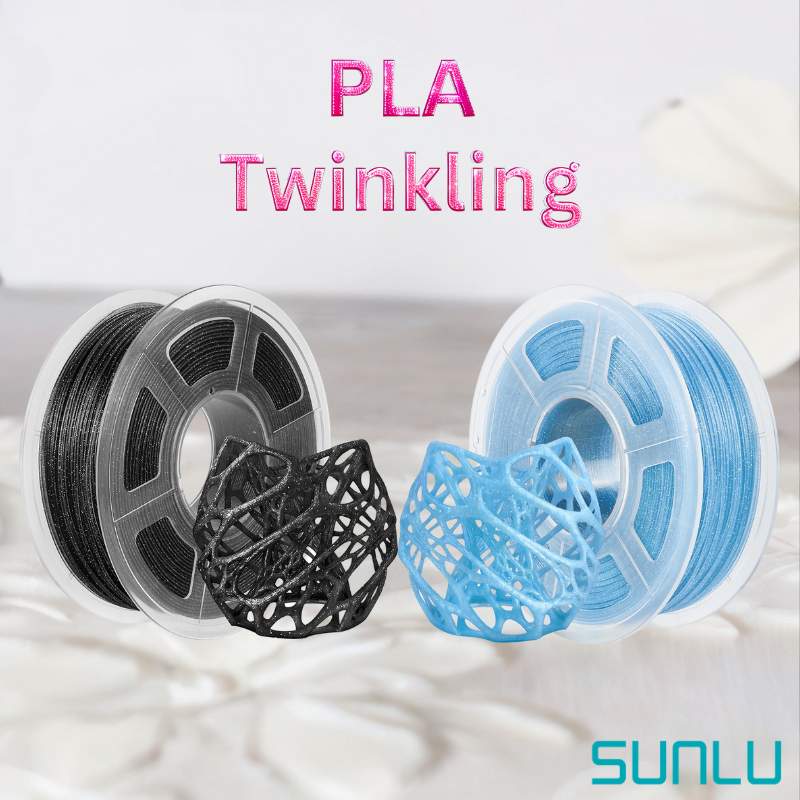 The SUNLU PLA Twinkling 1.75mm 3D Printing Filament is the perfect choice for environmentally friendly 3D printing.