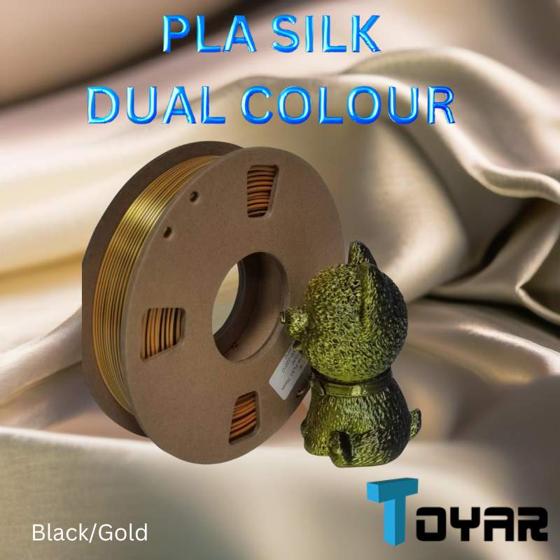 Toyar PLA Silk Dual Colour filament for eco-friendly 3D printing.