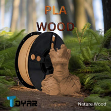 A statue of a Filament - Toyar Wood (PLA) 1.75mm 3D Printing Filament made of wood.