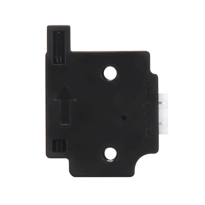 This advanced black plastic component, designed by 3D Printing Perth - Cirrus Link, features two screw holes and a visible arrow, making it essential for any 3D Printing Filament Detector used to detect broken filament.