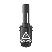 The Flashforge 0.4mm 240 Nozzle Kit for Adventurer 4 Series, marked "0.4-240" and featuring a heat warning symbol, is shown on a white background and withstands temperatures up to 240℃.