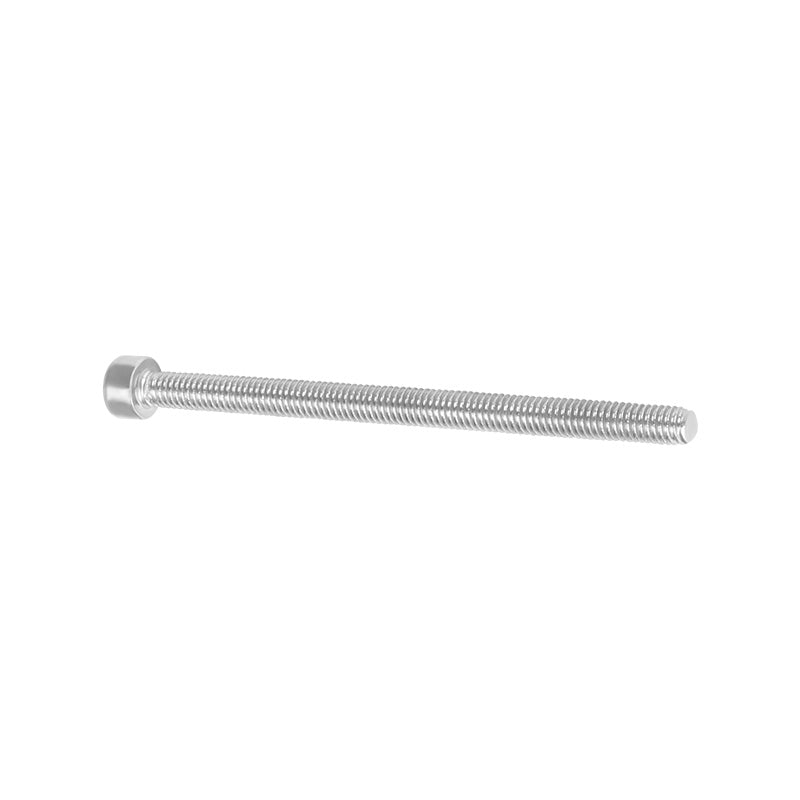 The ASR Hexagon Socket Screw M3×45mm – Precision Mounting Bolt is a single threaded rod with a round flat end, ideal for 3D printer mounting, shown isolated on a white background.