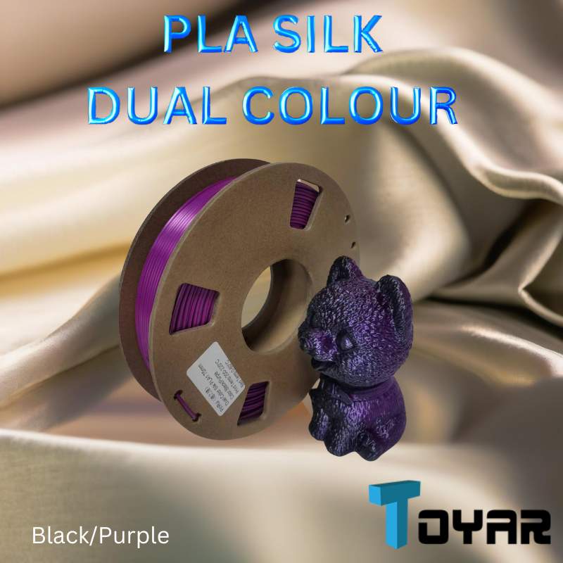 Toyar PLA Silk Dual Colour filament spool.