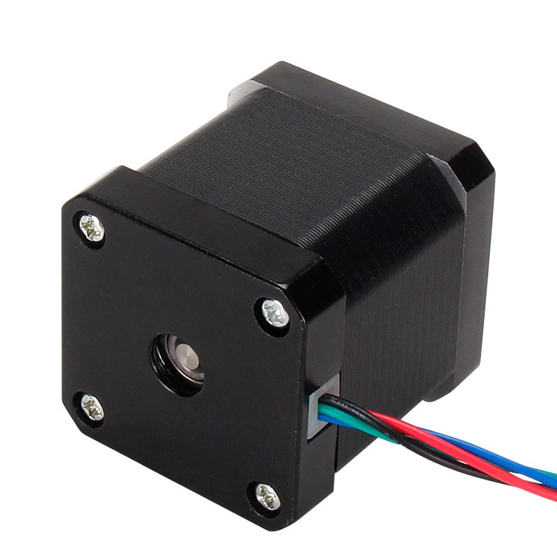 The 3D Printing Perth - Cirrus Link 42 Stepper Motor (2A, 0.48N·m, 1.8°), measuring 42x42x47mm, features a black body with four front-plate screws and a 1000mm cable with XH2.54 terminal for high-torque performance.