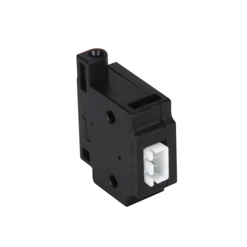 The 3D Printing Filament Detector by 3D Printing Perth - Cirrus Link features a black rectangular sensor with a white connector, perfect for 3D printing. It detects broken filament, ensuring seamless operation and precision.