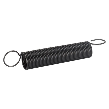 The ASR Printer Arm Support Spring is made from blackened carbon steel with tightly coiled wire and looped ends for secure attachment, ideal for stabilizing printer arms. Shown on a white background.